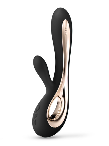 Lelo Soraya 2 Black - вибратор с гибким клиторальным стимулятором, 22х4.5 см (чёрный)
