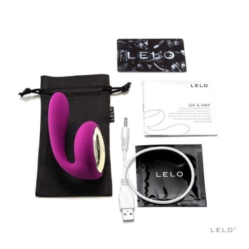 Lelo Tara - вращающийся вибратор для пар, 10х2.5 см (черный) - sex-shop.ua