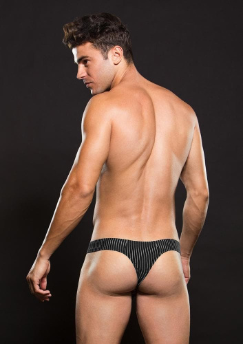 Baci Thong With Pinstripe - Чоловічі труси в смужку, S/M - купити в Україні | Секс шоп SEX-SHOP.ua