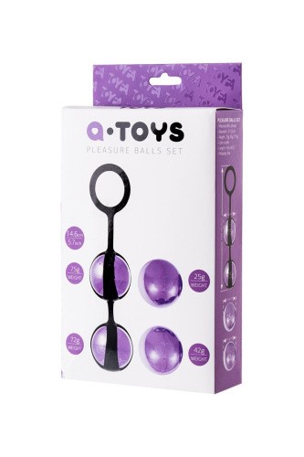 Toyfa - A-Toys - Набор вагинальных шариков со смещённым центром, 3.5 см (фиолетовый) - sex-shop.ua
