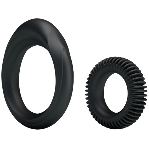 LyBaile Ring Manhood Black - Набір ерекційних кілець, 2 шт - купити в Україні | Секс шоп SEX-SHOP.ua