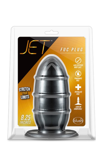 Blush Jet Fuc Plug - Велика анальна пробка, 19 см (чорний)