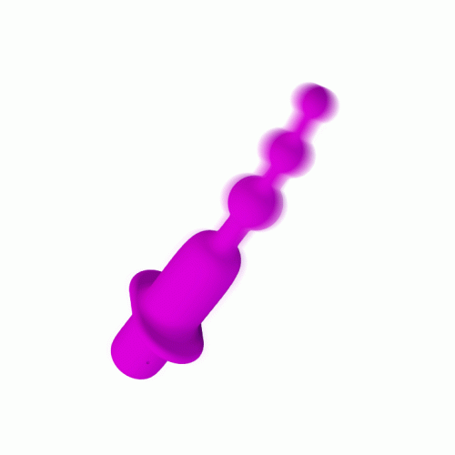 Pretty Love Hermosa Anal Beads - анальная елочка с вибрацией, 10.8х2.1 см (фиолетовый)