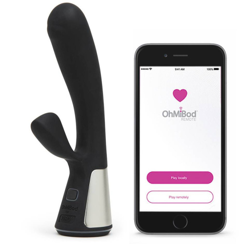 Ohmibod Fuse for Kiiroo - Інтерактивний вібратор-кролик, 18х3.4 см (чорний)