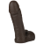 Doc Johnson Vac-U-Lock™ 8" Realistic Chocolate - насадка-фаллоимитатор с мошонкой, 18,5х5,1 см