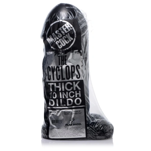 MC The Cyclops 10'' Dildo - большой и толстый фаллоимитатор, 25.4х8.9 см (чёрный) - sex-shop.ua