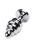 Toyfa Metal Silver anal plug with blue gem - кручена срібляста анальна пробка з кристалом, 7.2х2.9 см (синій) - купити в Україні | Секс шоп SEX-SHOP.ua