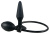 Orion True Black Silikon Pump Plug - надувная анальная пробка, 15х4-10 см (черный) - sex-shop.ua