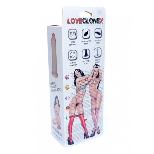 Boss - Potos - Loveclonex 7 - Фаллоимитатор, 20.5х4.8 см - sex-shop.ua