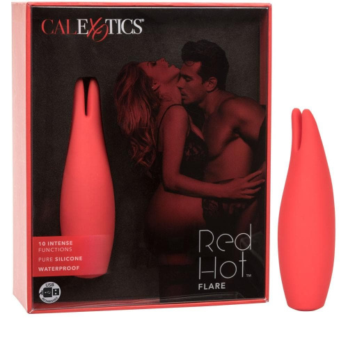 CalExotics Red Hot Flare  - клиторальный вибратор, 11,5х3,25 см