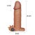 LoveToy - Pleasure X Tender Vibrating Penis Sleeve Brown Add 2 - Насадка на член, 16.5х4.3 см