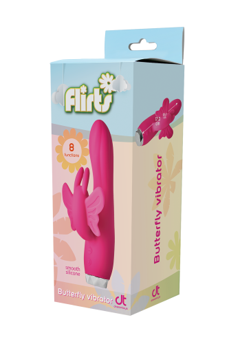 Dream Toys Flirts Butterfly - Вибратор-кролик, 17 см (розовый) - sex-shop.ua