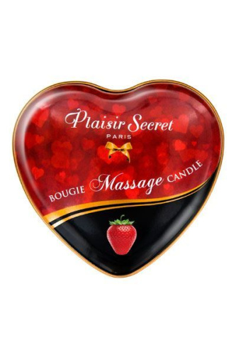 Plaisir Secret Strawberry - Массажная свеча с ароматом клубники, 35 мл - sex-shop.ua