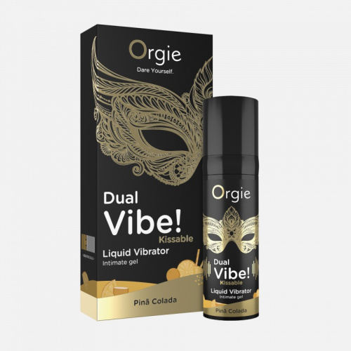 Orgie - DUAL VIBE! - Жидкий вибратор, 15 мл (пина колада) - sex-shop.ua