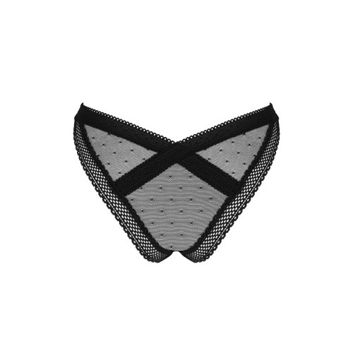 Obsessive Estiqua panties - Трусики эротические, M/L (чёрный)