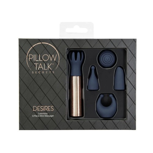 Pillow Talk Secrets Desires 6-Piece Mini Massager Set - Вибромассажер, 7.2х1.9 см - sex-shop.ua