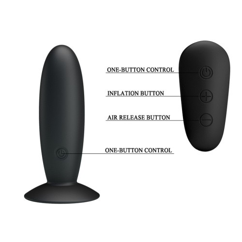 LyBaile Mr Play Super-Smooth Vibrating Butt Plug анальна вібропробка з дистанційним керуванням, 11х3.3 см