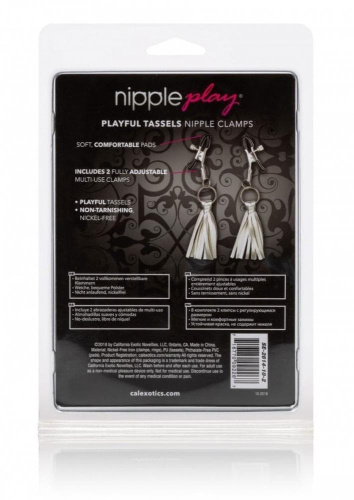 CalExotics Playful Tassels Nipple Clamps зажимы для сосков с кисточками (золотистый) - sex-shop.ua
