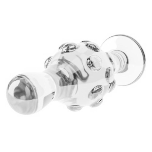 LoveToy - 4.5" Glass Romance Dildo Clear - Анальная пробка, 11.3х3.7 см (прозрачная)