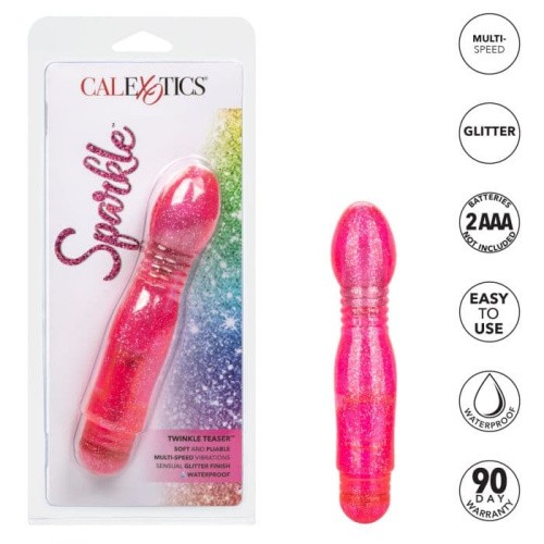 CalExotics Sparkle Twinkle Teaser - мультискоростной вибратор, 14х3,75 см