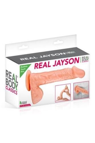 Real Body Real Jayson Flesh - фаллоимитатор, 15,4х4 см. - sex-shop.ua