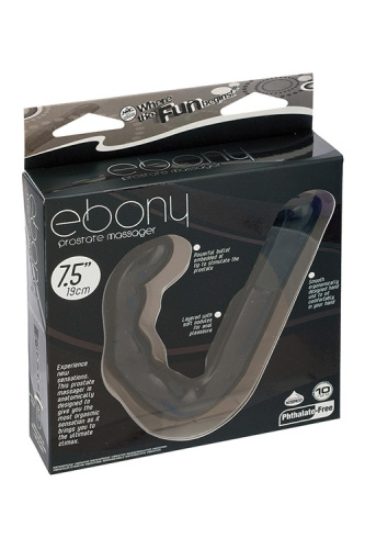 Ebony Prostate Massager - Вибростимулятор простаты, 13,5 см (черный) - sex-shop.ua