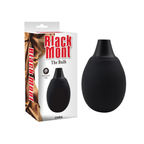 Chisa Black Mont The Bulb - Груша для анального душу 14.8х9.2 см (чорний)