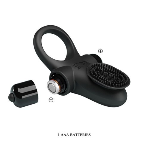 LyBaile Pretty Love Vibrant Penis Ring II Black - виброкольцо, 8.6х3 см (черный)