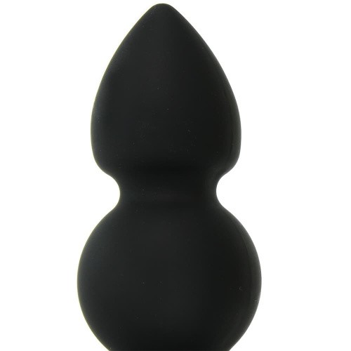 Tom of Finland Weighted Silicone Anal Plug - Большая фигурная анальная пробка, 12,7х5,7 см (чёрный) - sex-shop.ua