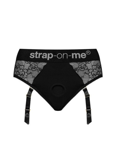 Strap-On-Me Diva Harness - S - кружевные трусы для страпона с подвязками для чулок - sex-shop.ua