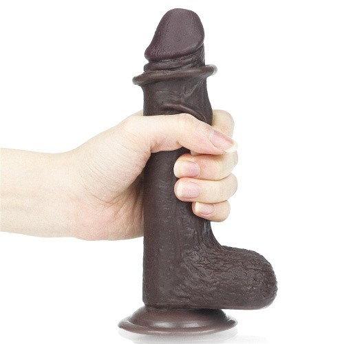 LoveToy Sliding-Skin Dildo Coffee 7 - Фалоімітатор, 17.5х3.5 см - купити в Україні | Секс шоп SEX-SHOP.ua