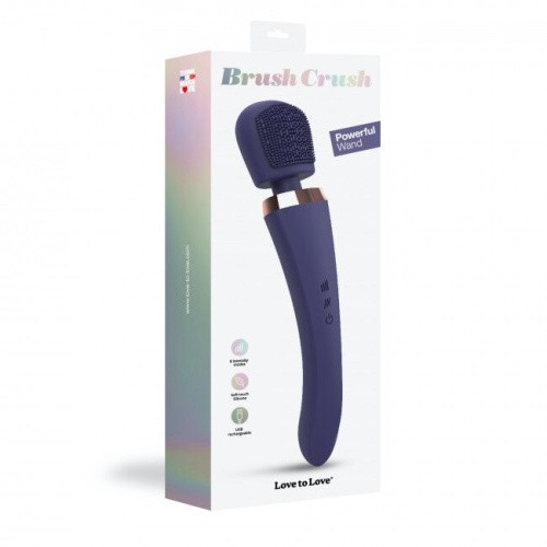 Love To Love Brush Crush - Вибромассажер, 25.4х5.3 см., (индиго)