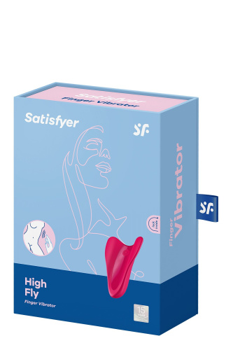 Satisfyer High Fly Red - Вібратор на палець, 6.5х5.5 см (червоний)