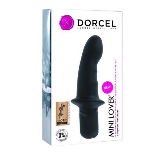 Dorcel Mini Lover - Вибратор с ограничителем, для точки G и массажа простаты, 11х4 см (чёрный) - sex-shop.ua