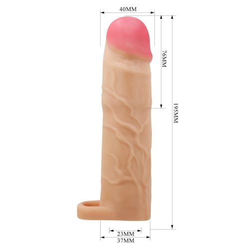 Насадка на пенис Pretty Love Gerd Penis Extender, 19.5 см