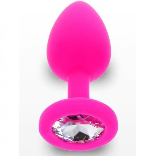 Toy Joy Small Diamond Booty Jewel - Пробка анальная, 7х2.5 см (розовая) - sex-shop.ua