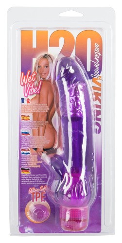 H2O Viking Wet реалистичный мультискоростной вибратор, 23х4.5 см (фиолетовый)