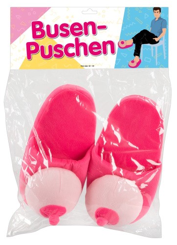 Busen-Puschen Pink - Домашние тапочки с шикарной грудью (розовый) - sex-shop.ua