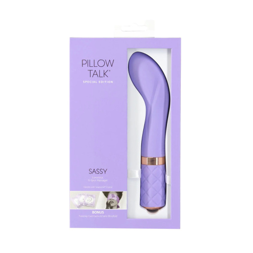 Pillow Talk - Special Edition Racy - Роскошный вибратор с кристаллом Сваровски, 12.7х2.2 см (фиолетовый)