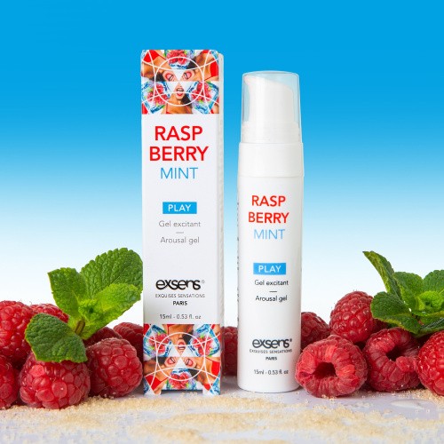 EXSENS Kissable Raspberry Mint - Стимулирующий гель для клитора или оральных ласк,15 мл (клубника) - sex-shop.ua