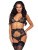 Leg Avenue-Bra top, panty & garterbelt Black - Невероятный комплект белья, S