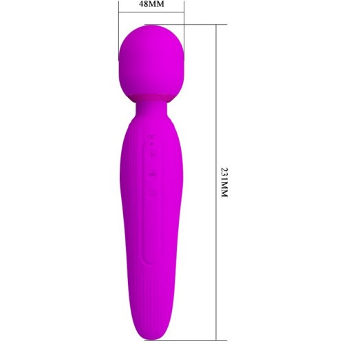 LyBaile Pretty Love Curtis Massager Purple - Вибратор-микрофон с клиторальным отростком, 23.1х4.8 см (фиолетовый)
