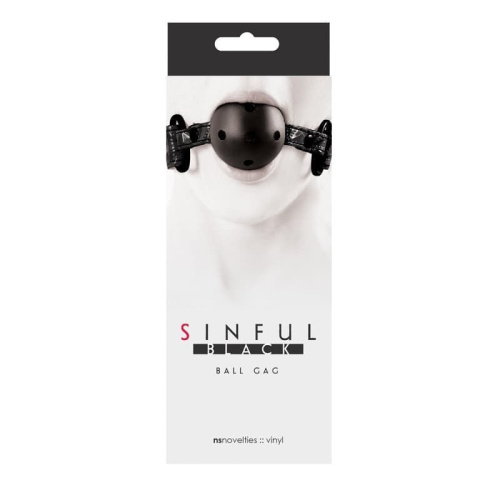 Кляп Sinful Ball Gag (черный) - sex-shop.ua