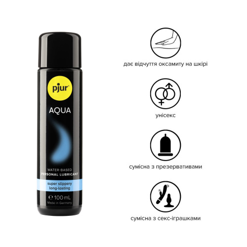 Pjur Aqua Lubricant - Лубрикант на водній основі, 100 мл - купити в Україні | Секс шоп SEX-SHOP.ua