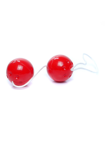 Duo-Balls Red - Вагінальні кульки, 3,5 см (червоний)