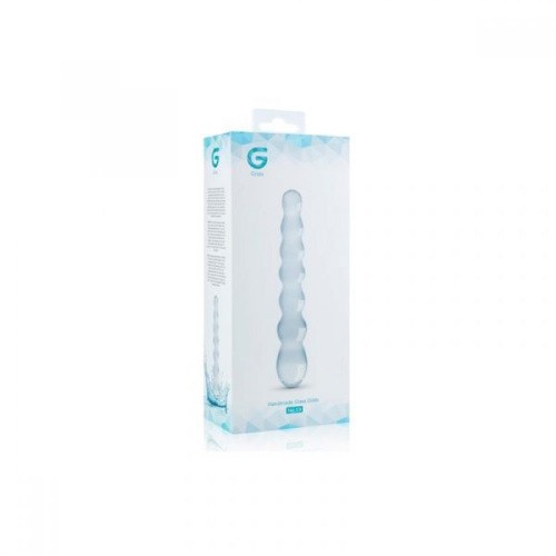 Gildo Glass Dildo No. 19 - стеклянный дилдо в виде бусин, 17х3.3 см (прозрачный) - sex-shop.ua