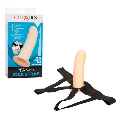 CalExotics PPA with Jock Strap - Порожнистий страпон з подовжувальною насадкою, 17,7х5 см - купити в Україні | Секс шоп SEX-SHOP.ua
