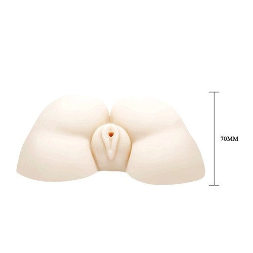LyBaile Pussy & Anal, Double Tunnels, Vibrat. Eggs - Мастурбатор з вібрацією, 19 см (тілесний) - купити в Україні | Секс шоп SEX-SHOP.ua