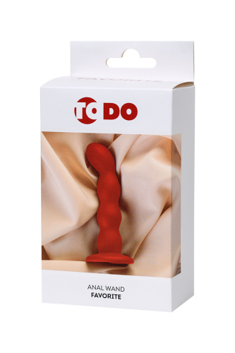 ToDo By Toyfa Favorite - Силіконовий анальний фалоімітатор, 13х2.8 см (червоний)