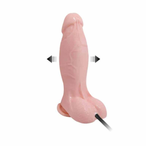 LyBaile Inflateable Dildo Flesh - Расширяющийся фаллос, 19.3х4.3 см - sex-shop.ua